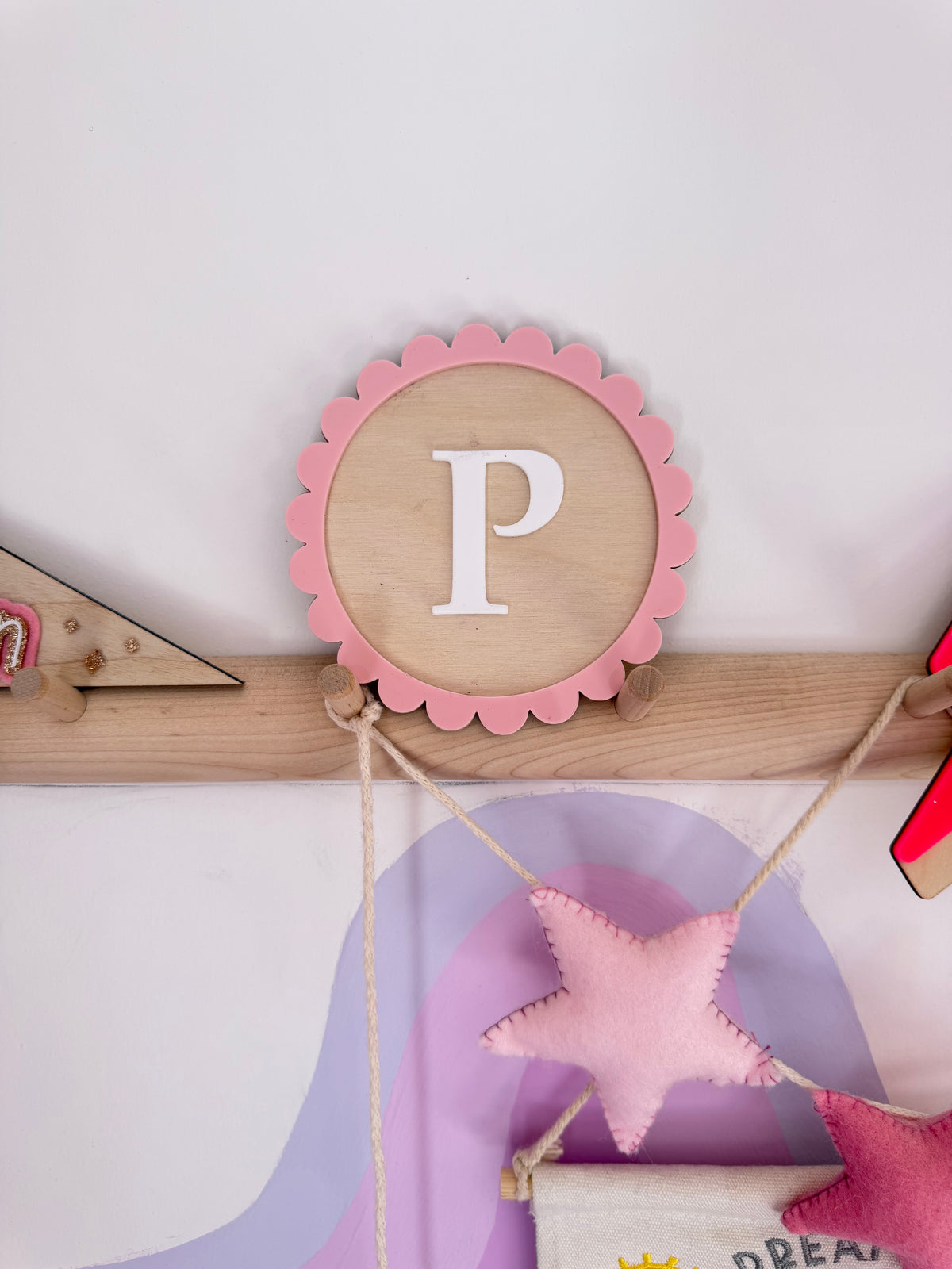 Initial Scallop Wall Plaque