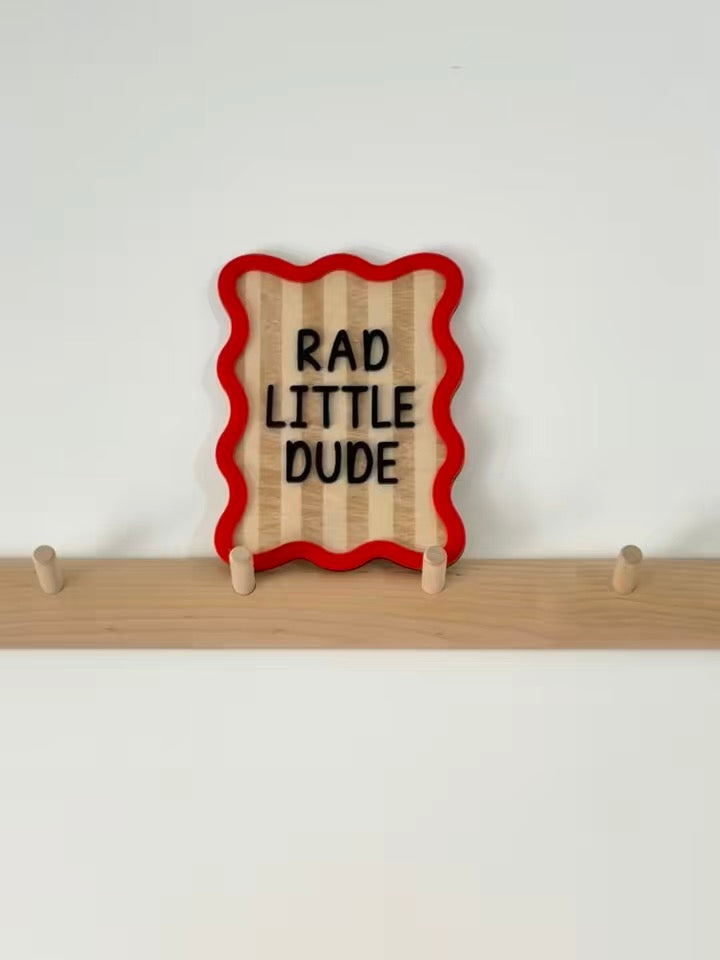 PERSONALISED Wavy edge wall plaque