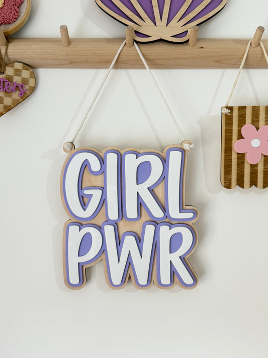 GIRL PWR wall plaque