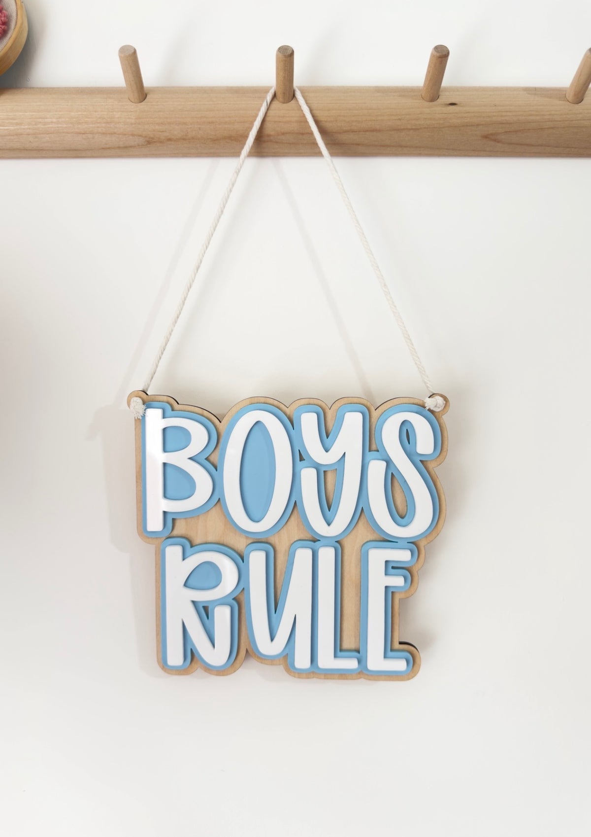 BOYS RULE wall sign