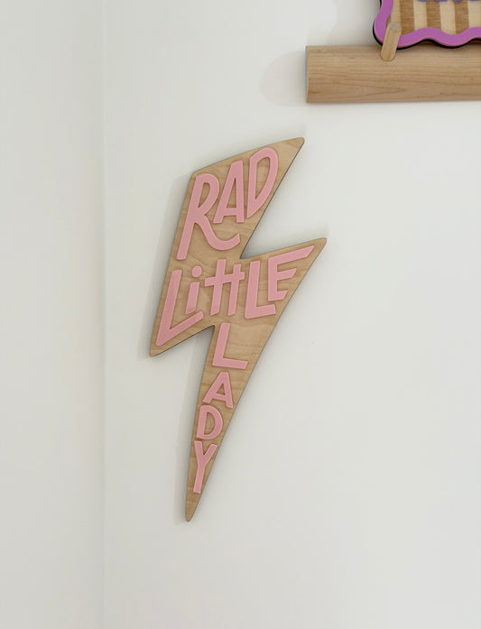 RAD LITTLE LADY wall sign